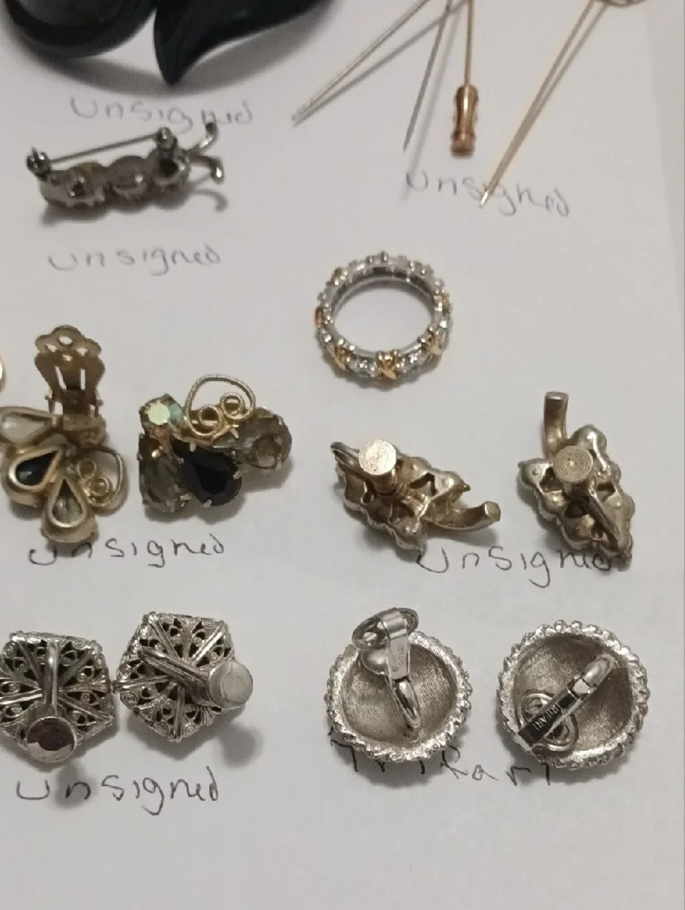 Vintage To Now Jewelry. Jade 14k Post Earrings, Sterling Silver, Trifari & More